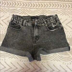 Sincerely Jules Gray Jean Shorts Distressed Cut-Off Style